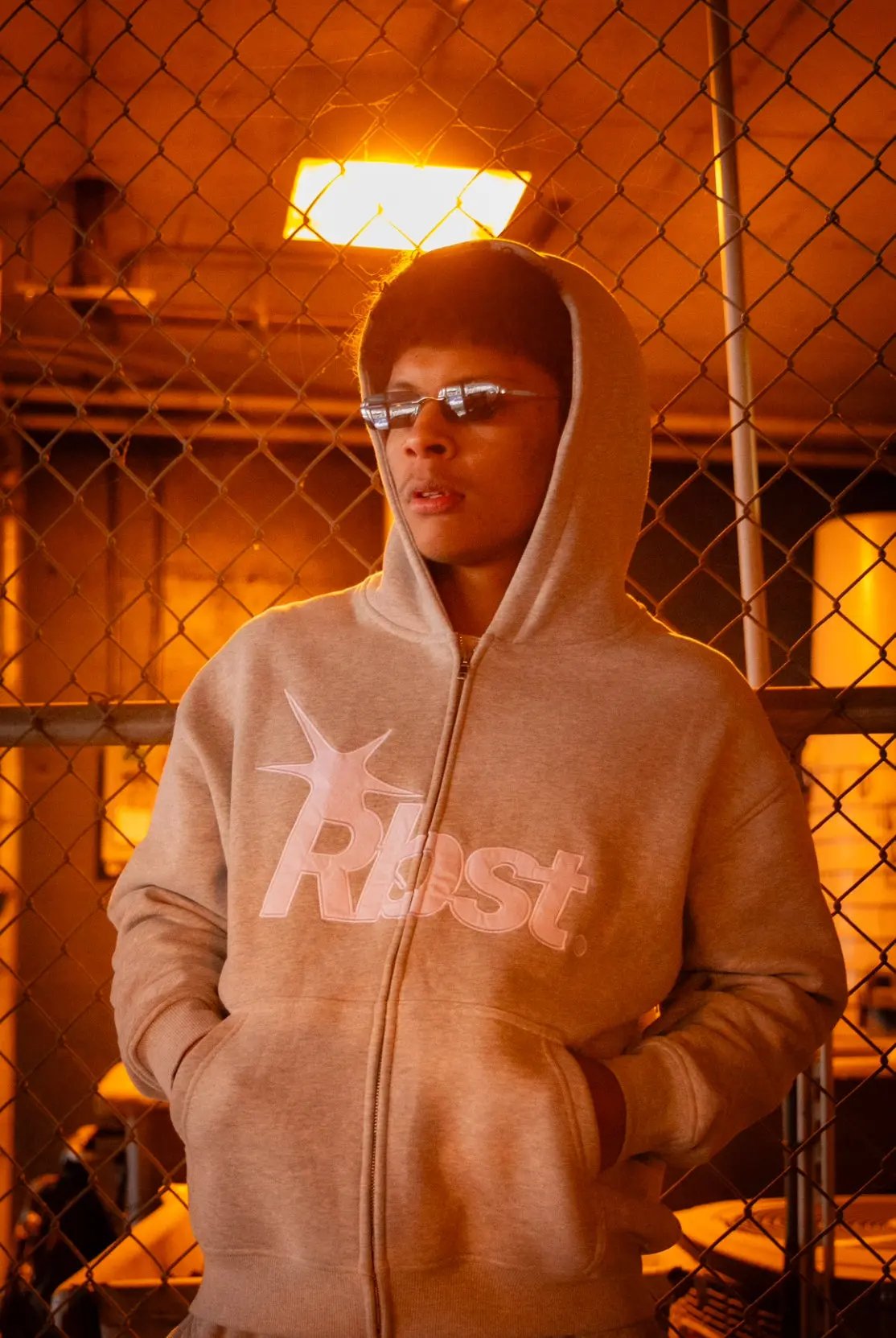 GRAY ZIP UP Rebornsector