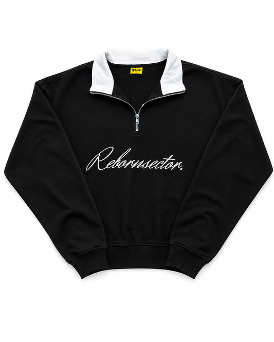 "ASCENT" QUARTER ZIP - BLACK