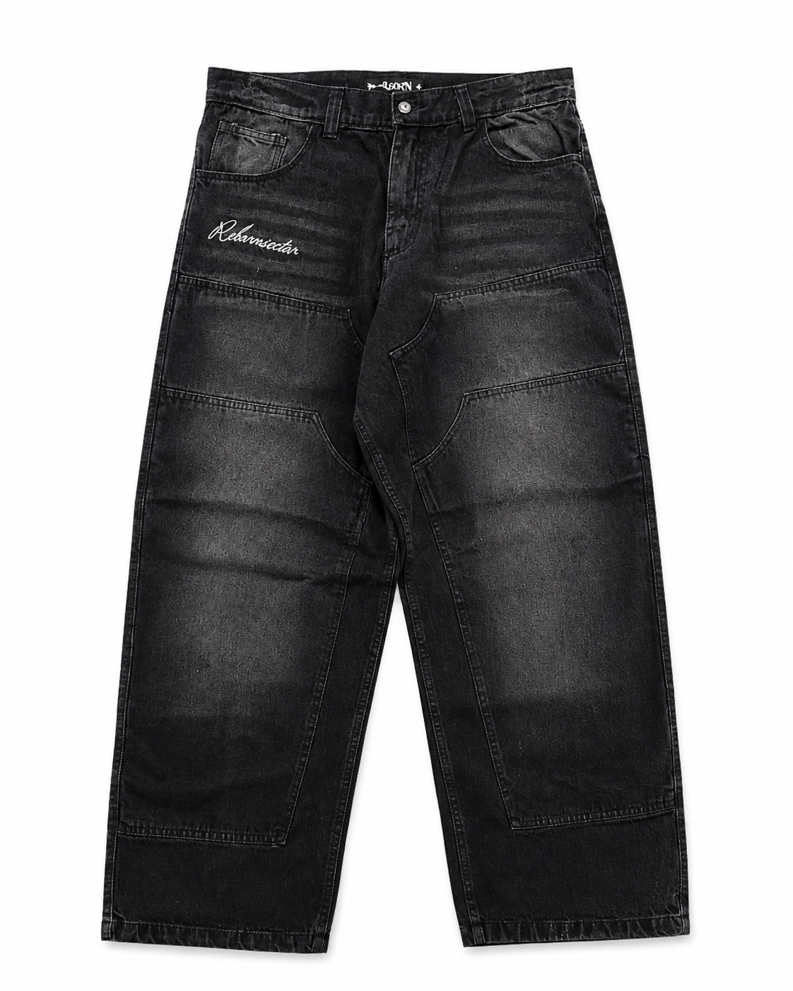 "INNER" DENIM PANTS - BLACK