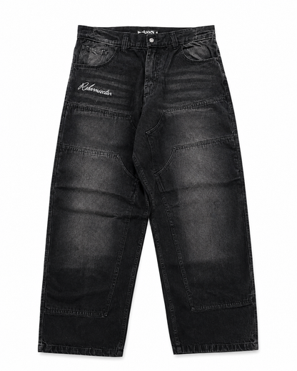 "INNER" DENIM PANTS - BLACK