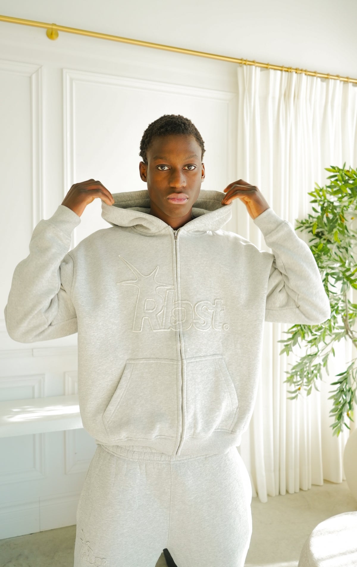 CORE ZIP HOODIE - GRIS