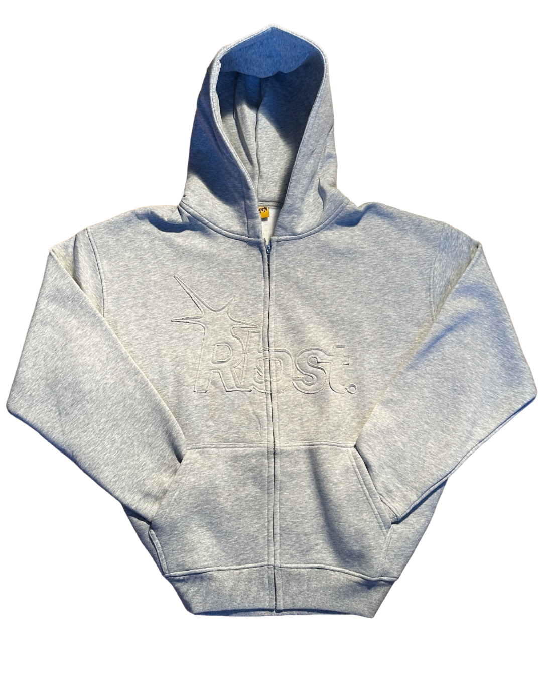 GRAY ZIP UP HOODIE Rebornsector