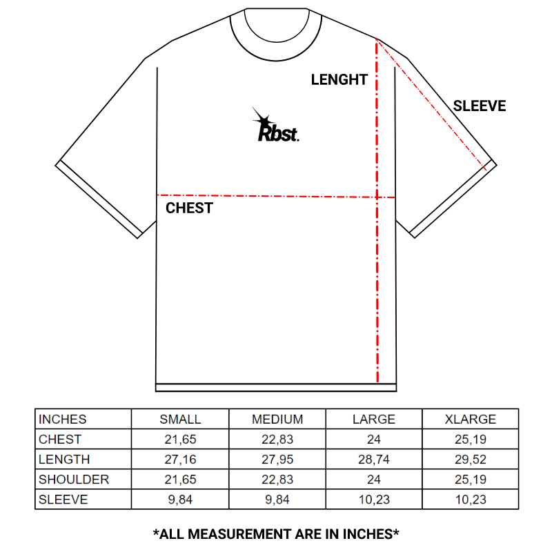 Size chart — CORE TEE