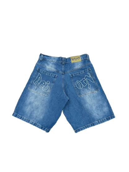 Blue denim Jorts